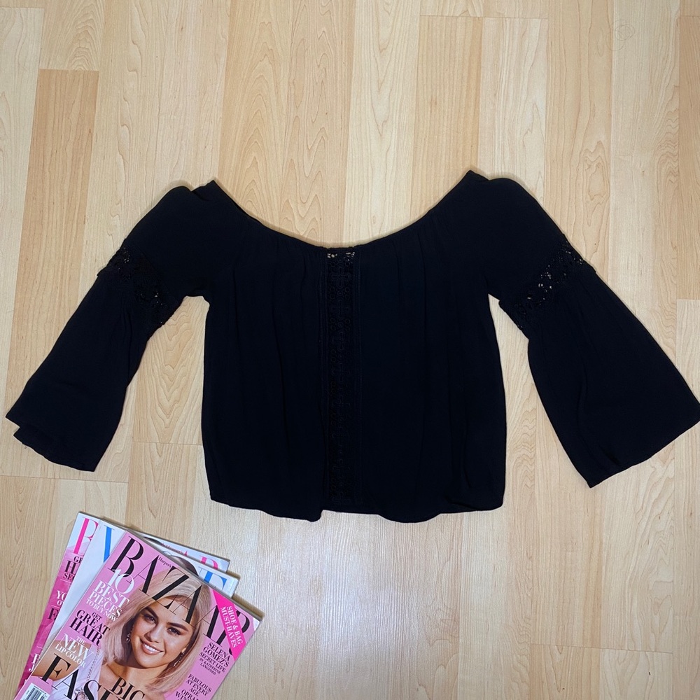 Boho lace cutout long sleeve Blouse
